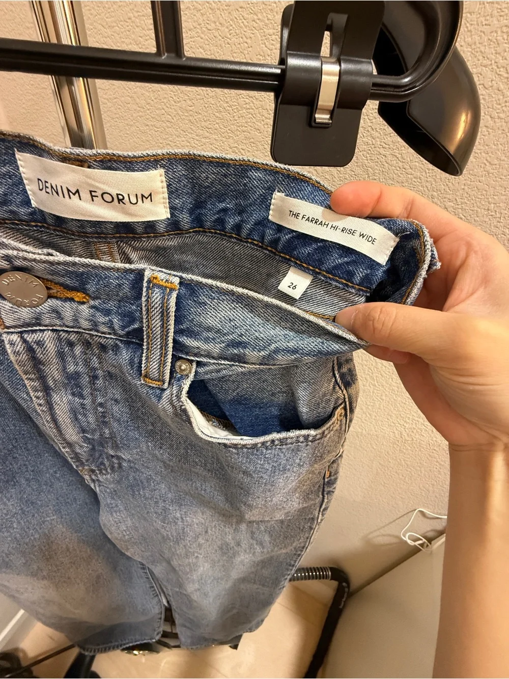 Denim Forum Arlo High Rise Straight Jeans 26W/28L NWT